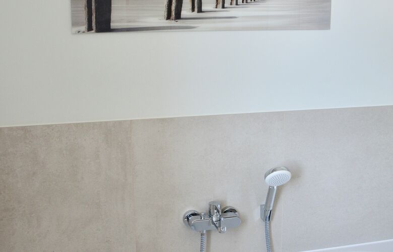 Das Badezimmer der Wohnung
