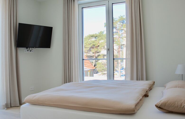 Das Schlafzimmer der Wohnung