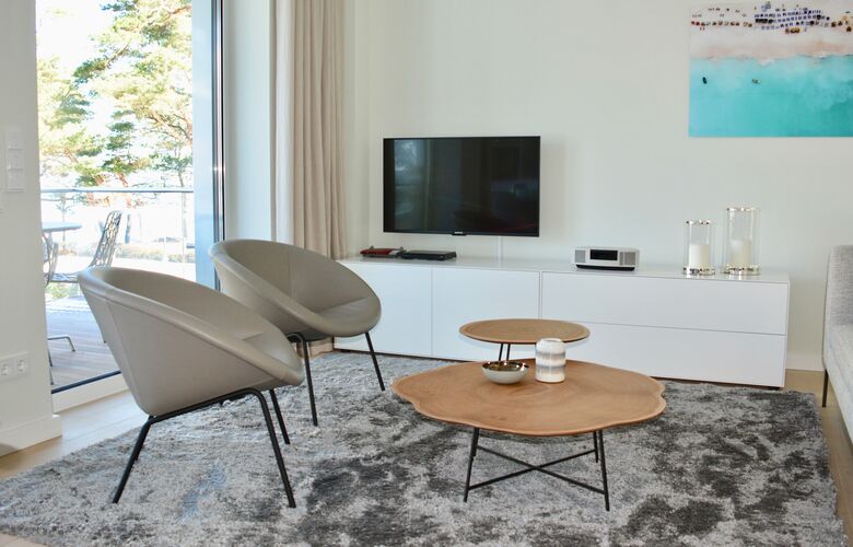 Das Wohnzimmer der Wohnung